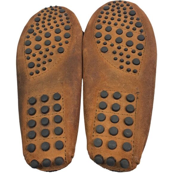 Minnetonka Kilty Brown Suede Leather Moccasins Shoes - Picture 9 of 10
